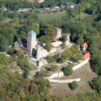 Luftansicht Starkenburg Heppenheim