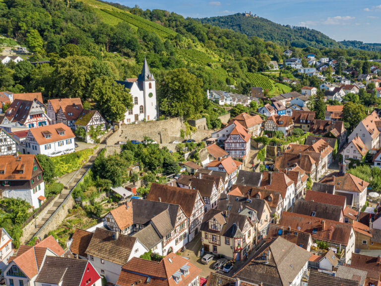 Blick auf Zwingenberg