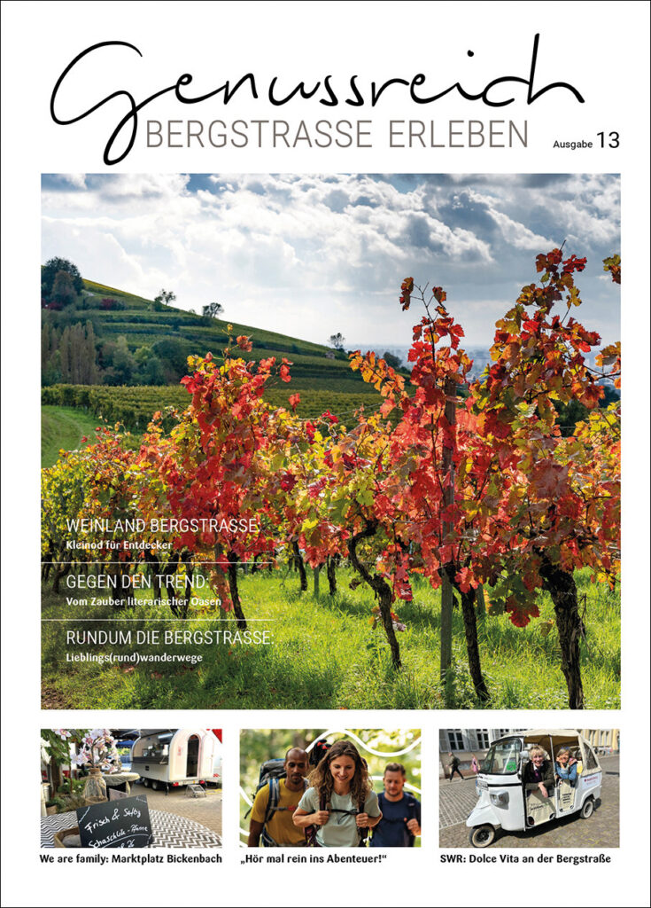 Titelseite Magazin Genussreich Bergstraße erleben Ausgabe 13